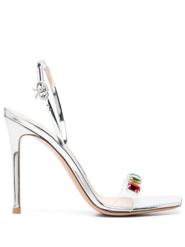 Gianvito Rossi Ribbon Candy 105mm ビジュートリム サンダル