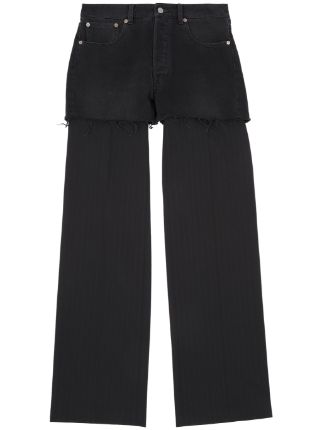 MM6 Maison Margiela Spliced wide-leg Jeans - Farfetch