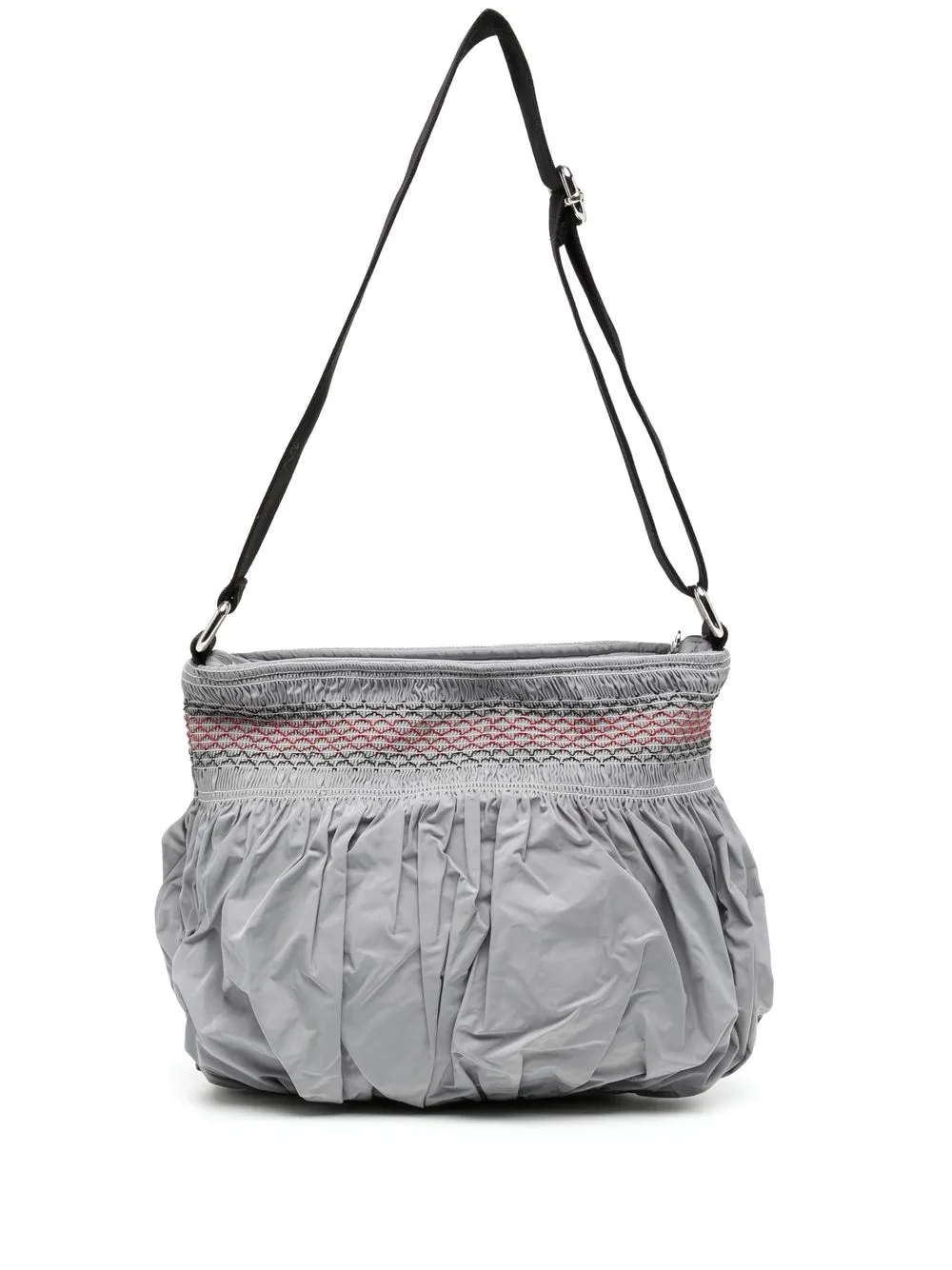 

Molly Goddard tote con detalle fruncido bordado - Gris