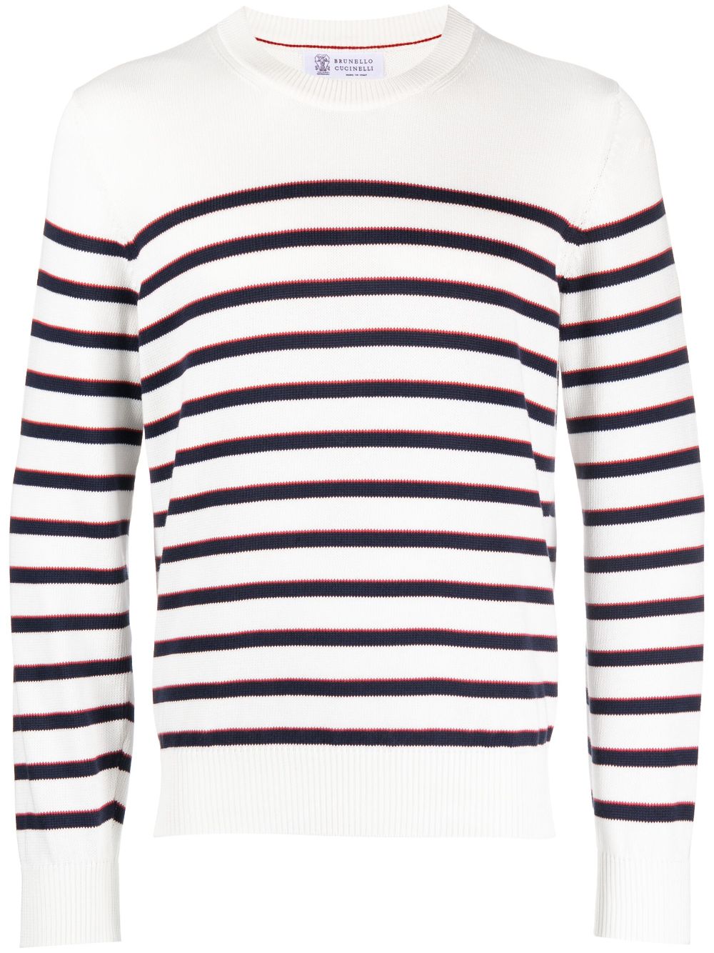 horizontal-stripe long-sleeve jumper