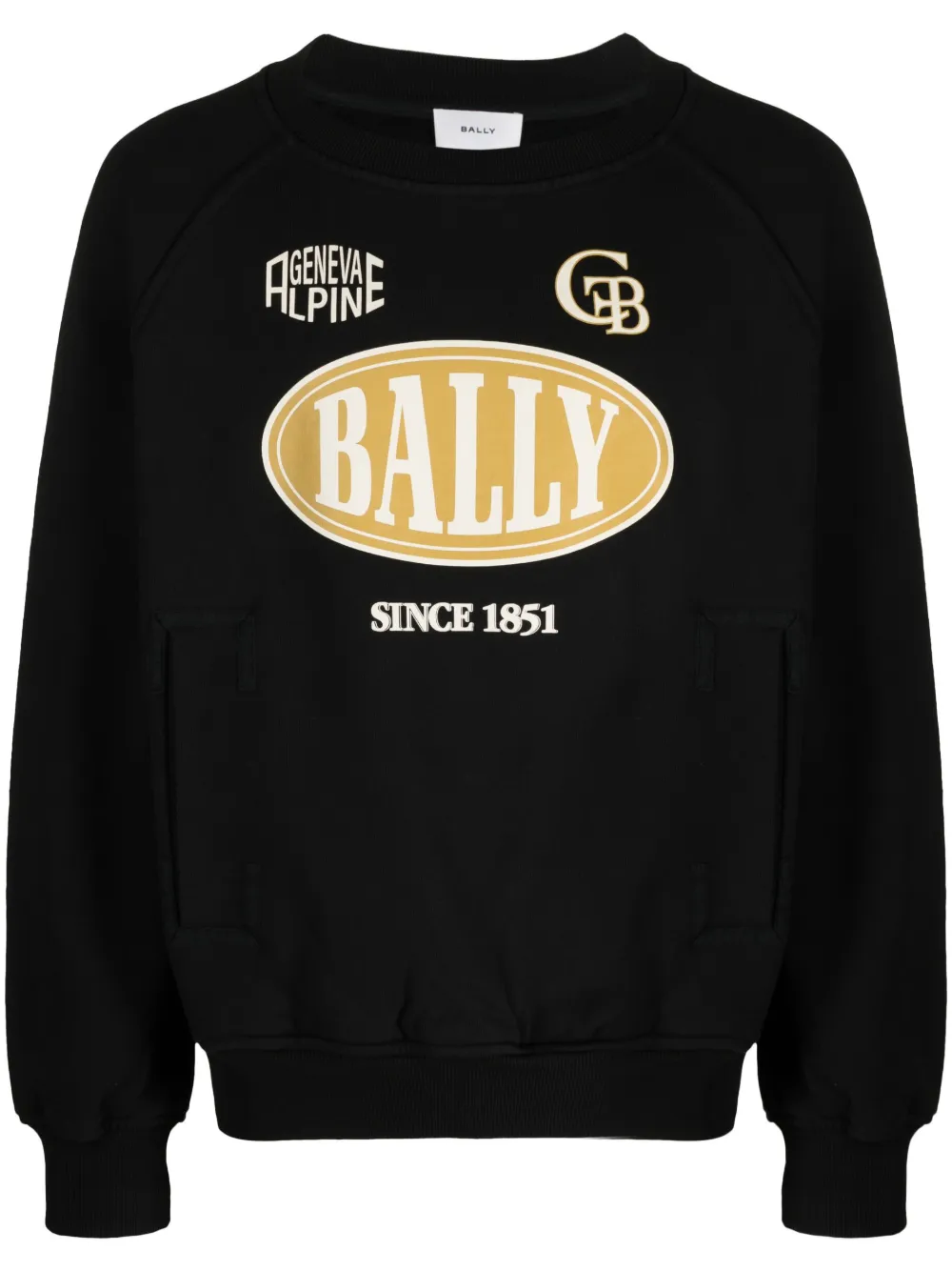 Bally Printed Sweatshirt In Black