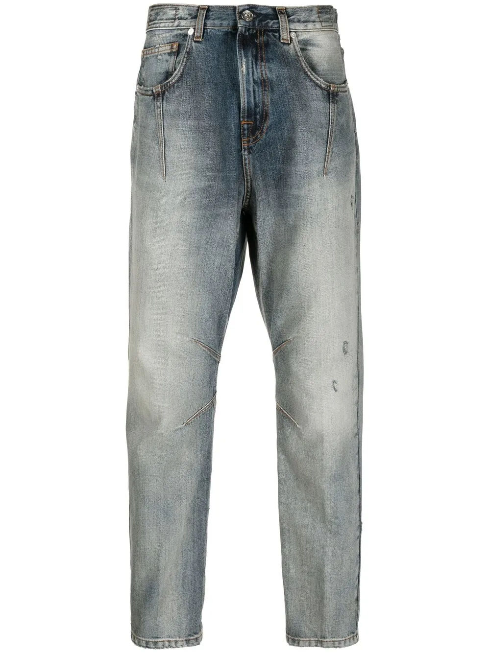 

Eleventy faded-effect tapered-leg jeans - Blue