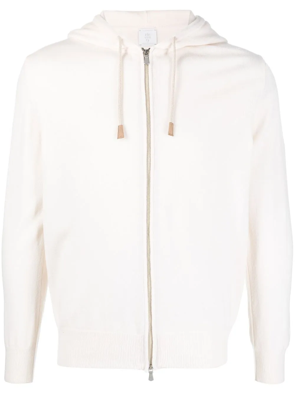 

Eleventy hoodie de cachemira con cierre - Blanco