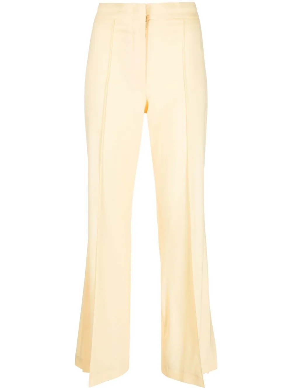 

Erika Cavallini virgin-wool flared trousers - Yellow