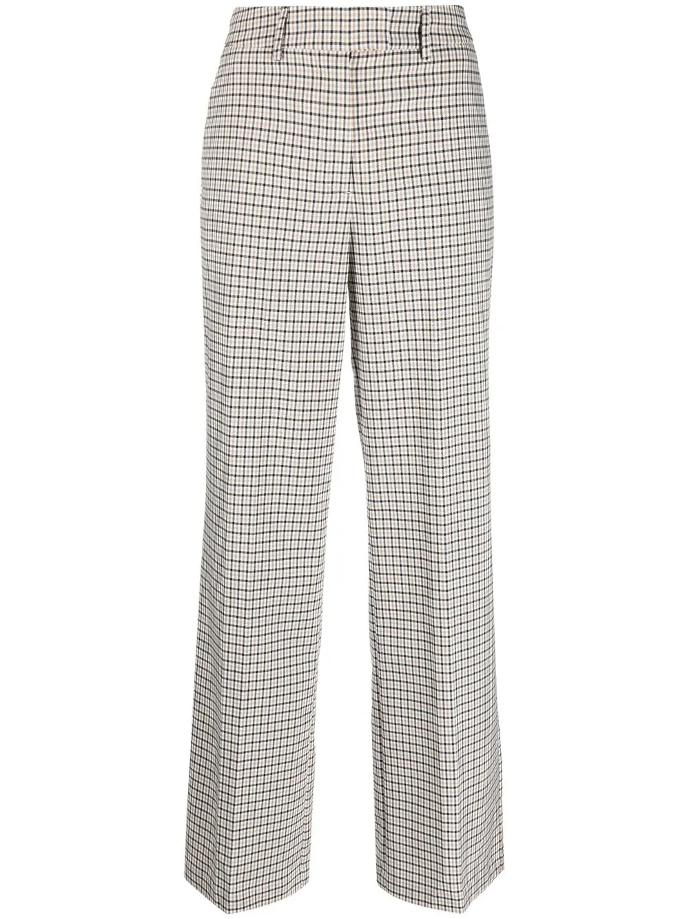 

Semicouture checked straight-leg trousers - Black