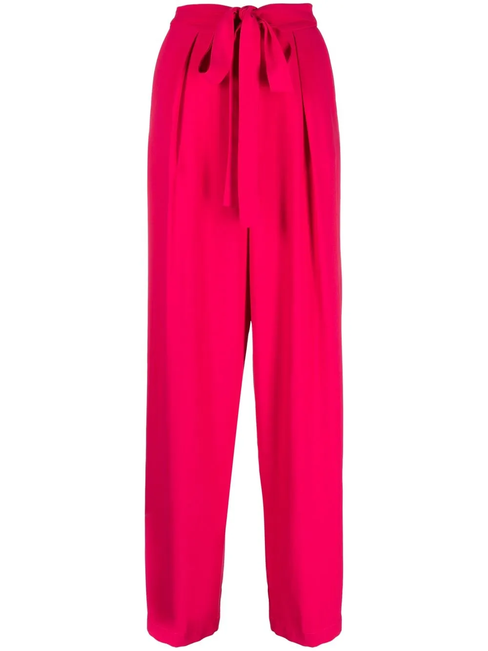 

Erika Cavallini tied-waist straight-leg trousers - Pink