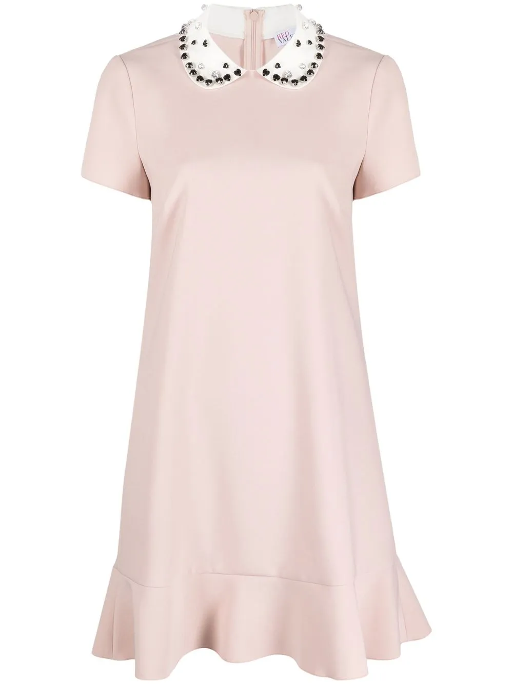 

RED Valentino rhinestone-embellished collar minidress - Pink