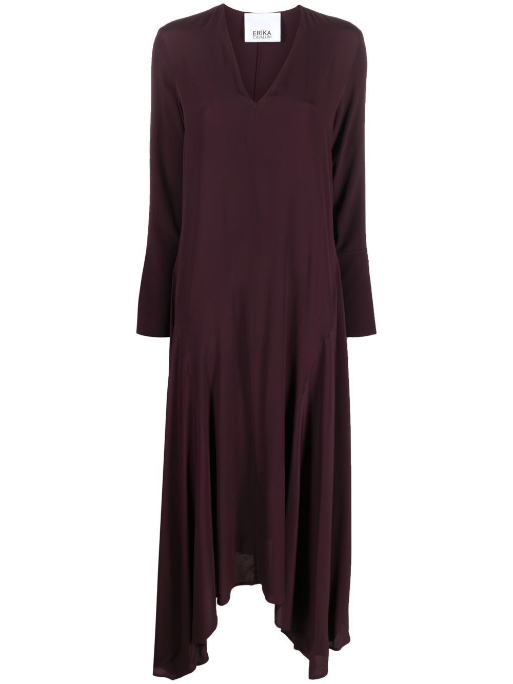 

Erika Cavallini asymmetric-hem pleated dress - Purple