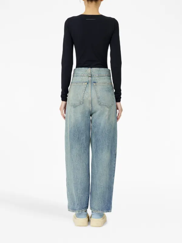 MM6 Maison Margiela mid-rise tapered-leg Jeans - Farfetch