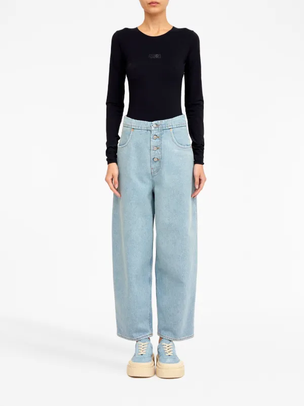 MM6MAISONMARGIELA ジーンズ MM6 Maison Margiela ワイドジーンズ | グレー | FARFETCH JP