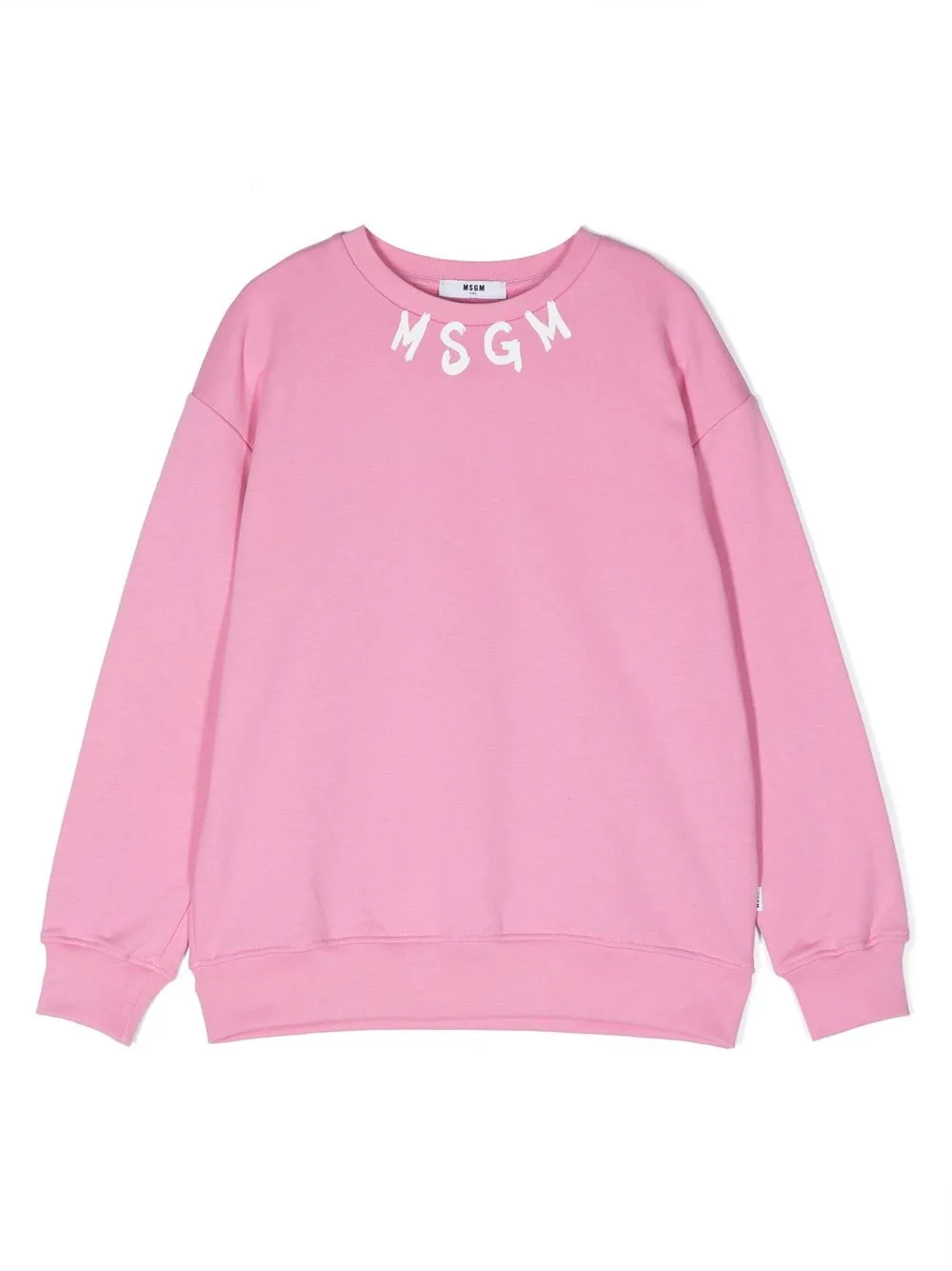 

MSGM Kids sudadera con logo estampado - Rosado