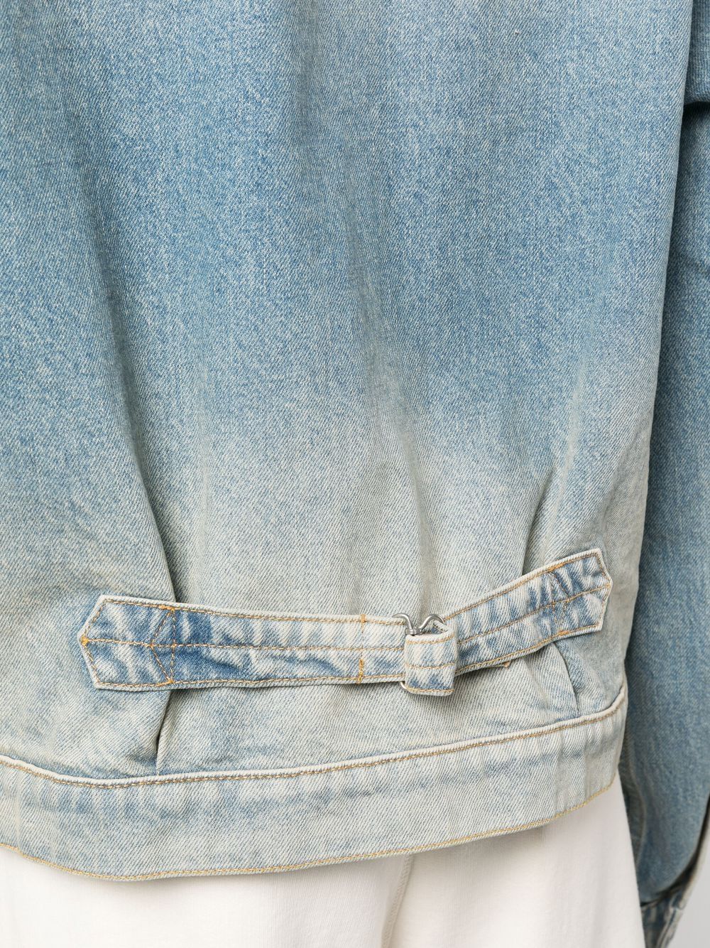 Shop Kenzo Faded Denim Jacket In Blue
