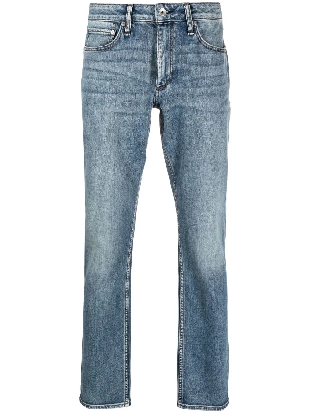 

rag & bone mid-rise straight-leg jeans - Blue