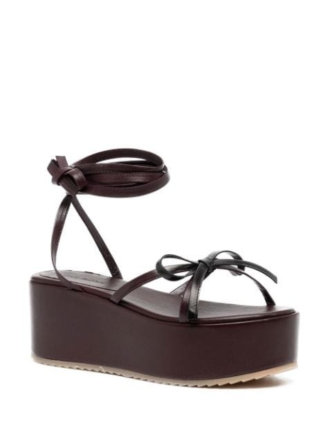 63mm leather platform sandals 