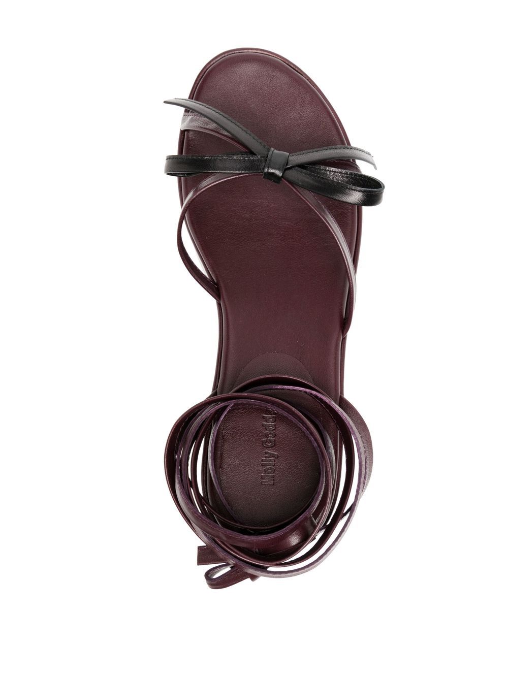 Shop Molly Goddard 63mm Leather Platform Sandals In Purple