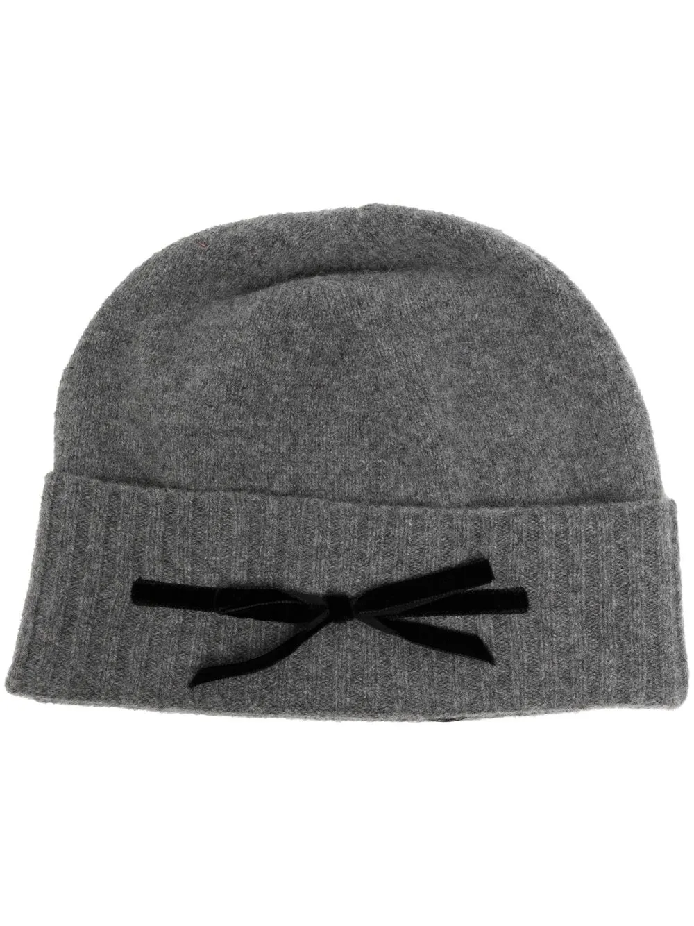 

Molly Goddard bow-detail fine-knit beanie - Grey