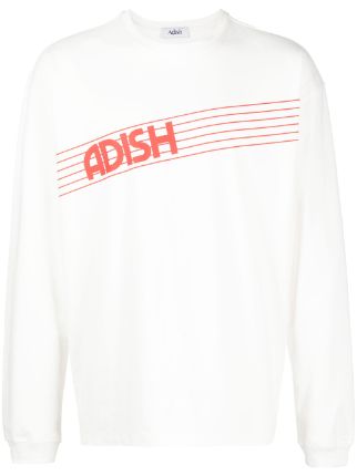 Adish Zahara logo-print Cotton Sweatshirt - Farfetch