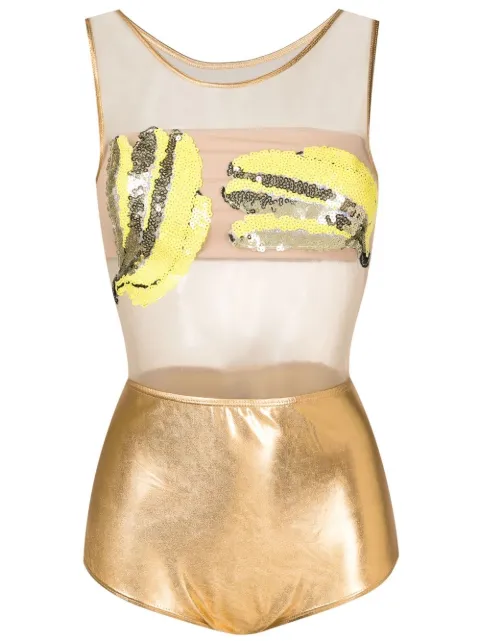 Brigitte banana-embellished one-piece