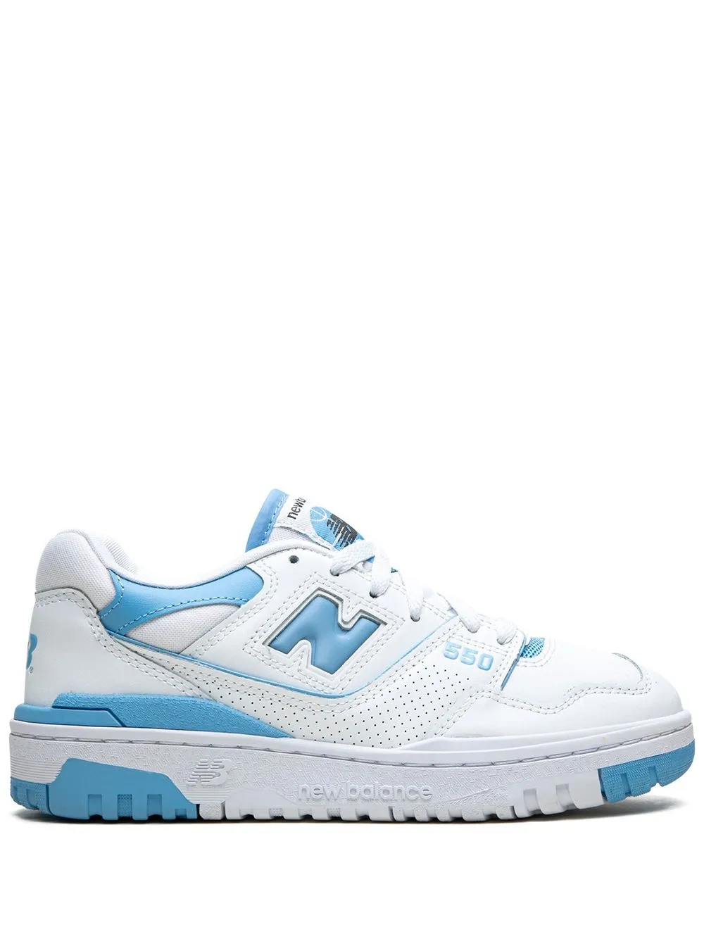 New Balance White & Blue 550 Sneakers