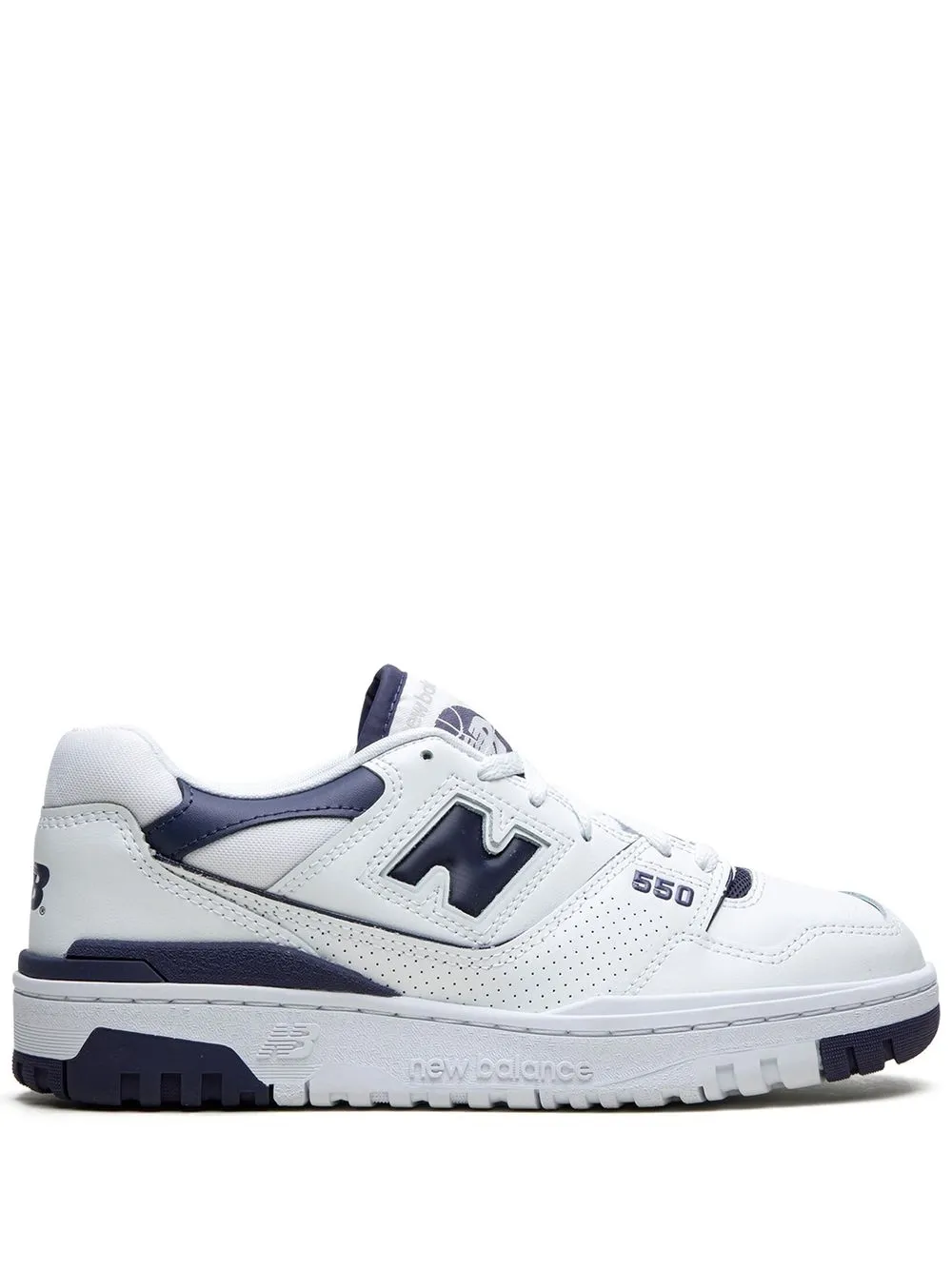 Shop New Balance 550 "white/navy" Sneakers