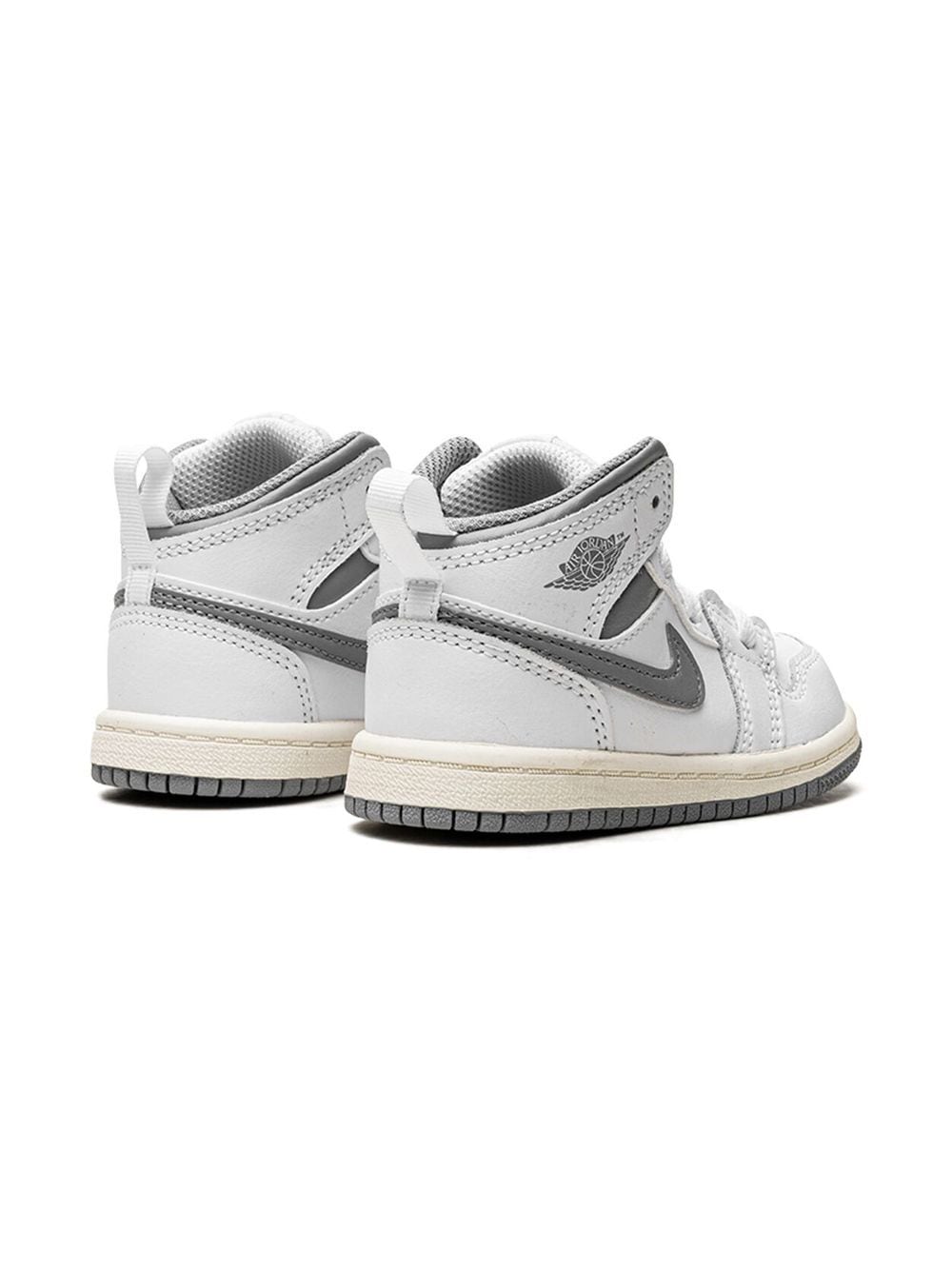 Shop Jordan 1 Mid "neutral Grey" Sneakers In White