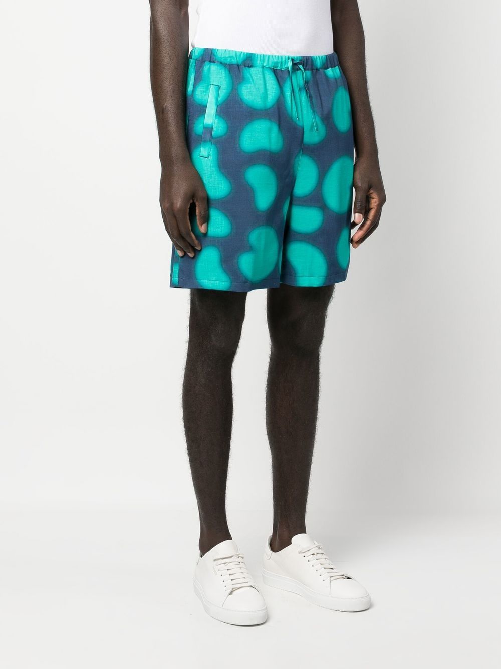 Shop Arte Graphic-print Deck Shorts In Blue