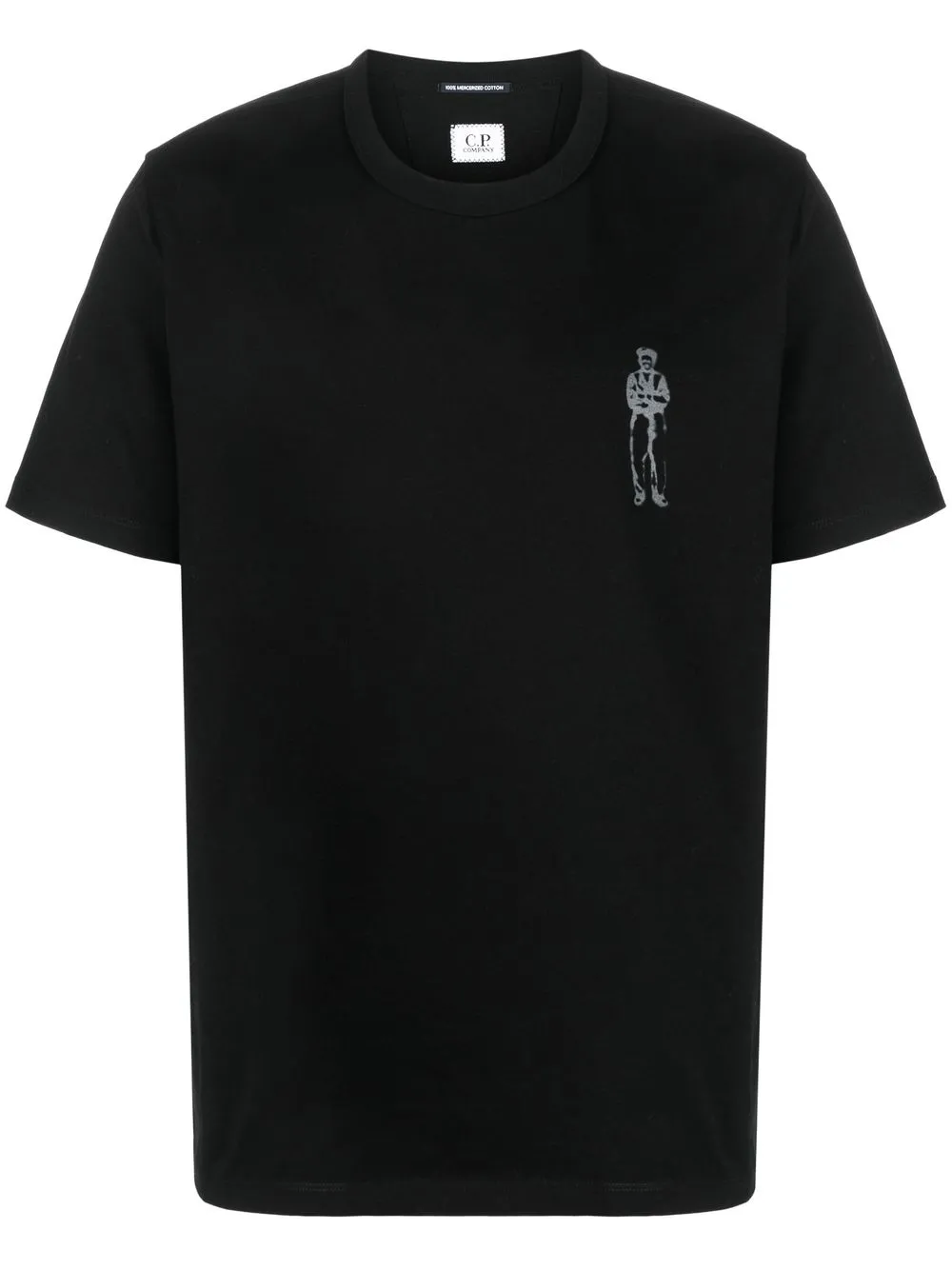 

C.P. Company playera con logo estampado - Negro