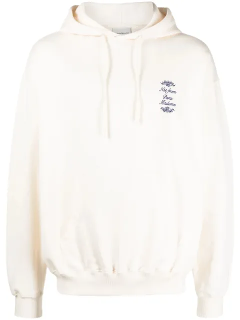 Drôle De Monsieur slogan-print cotton hoodie