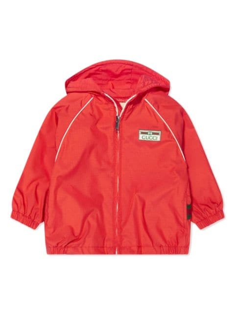 Gucci Kids logo-patch nylon jacket