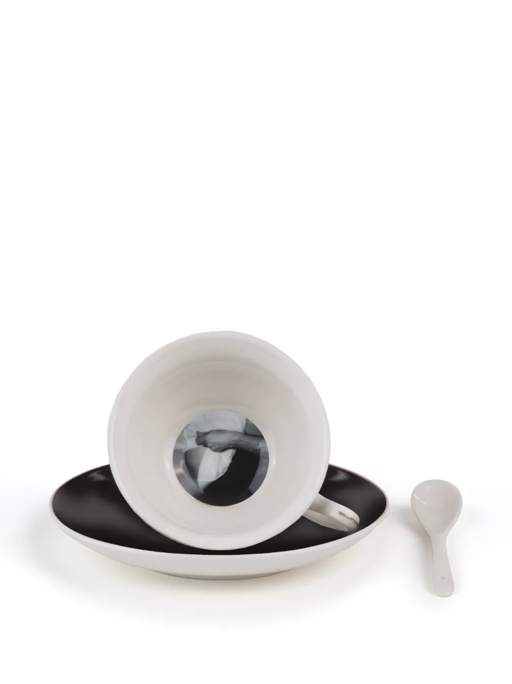 Shop Seletti Tarin Striped Tea Cup In White