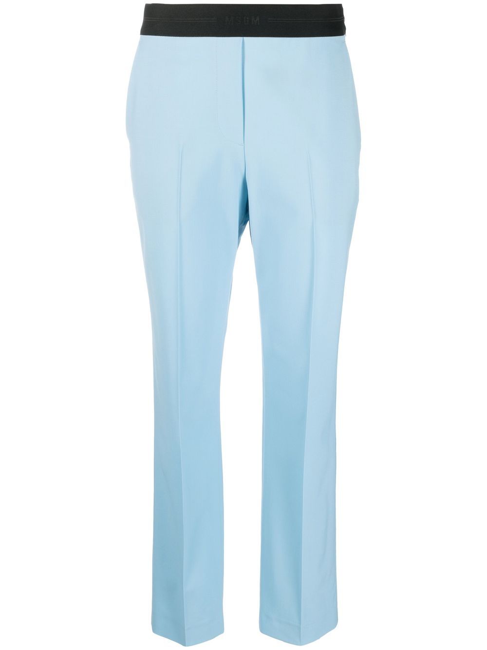 

MSGM straight-leg cropped trousers - Blue