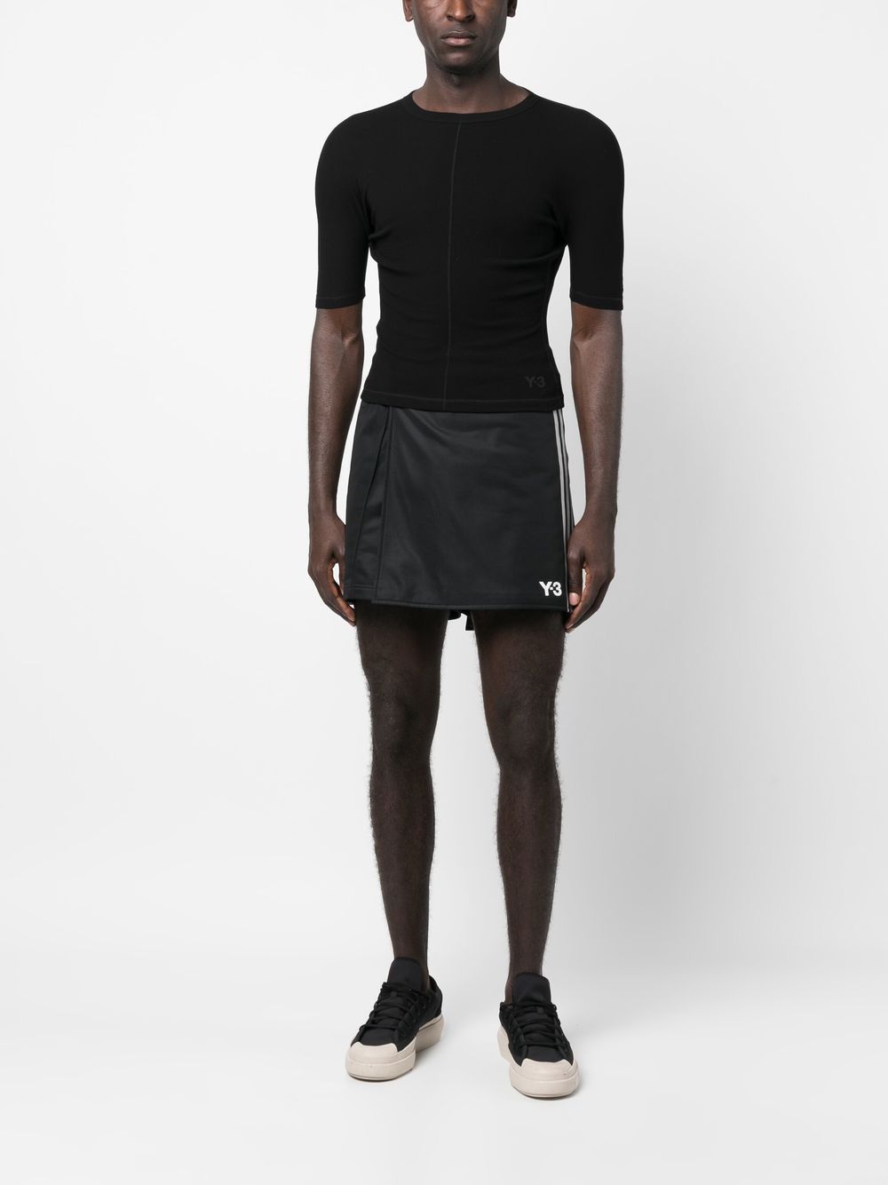 Y-3 Shorts met logoprint - Zwart