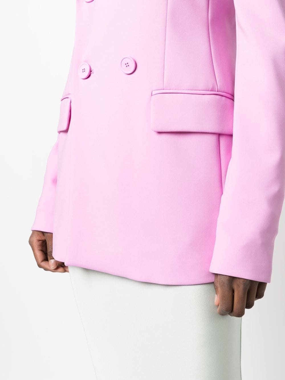 Shop Sportmax Double-breasted Blazer In Pink