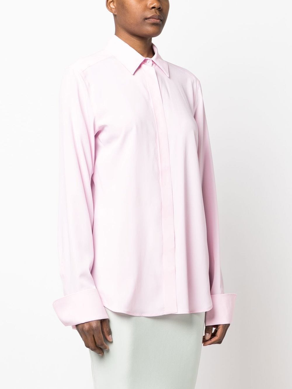 Shop Sportmax Long-sleeve Blouse In Pink