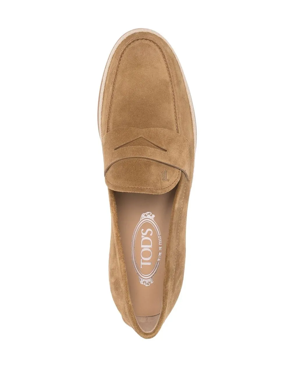 Tod's Suede Penny-slot Loafers In Braun
