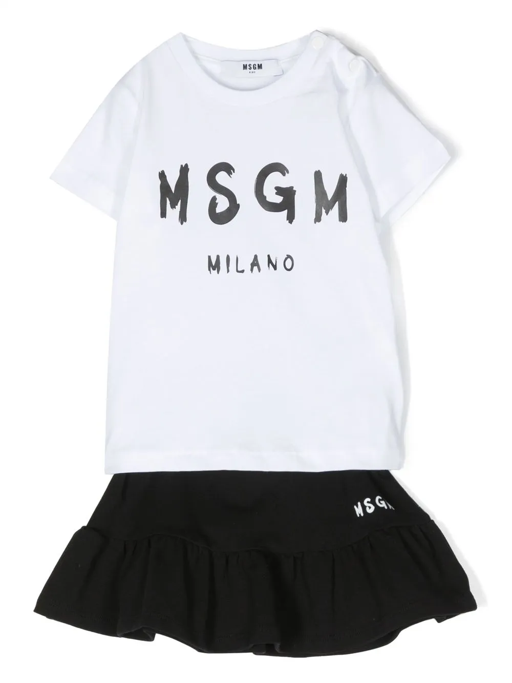 

MSGM Kids set de dos piezas con logo estampado - Negro