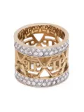 Philipp Plein logo-lettering band ring - Gold