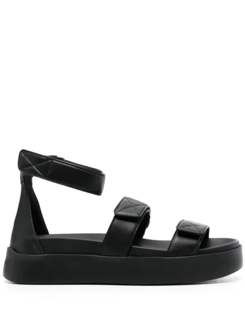 Santoni touch-strap leather sandals