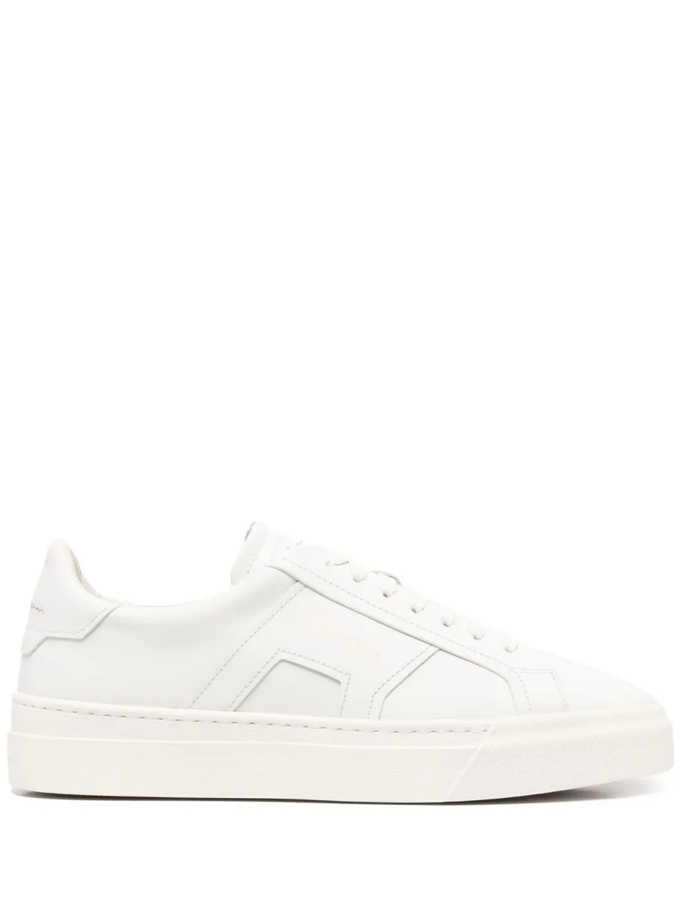 Santoni Lace-up Low-top Sneakers In Weiss