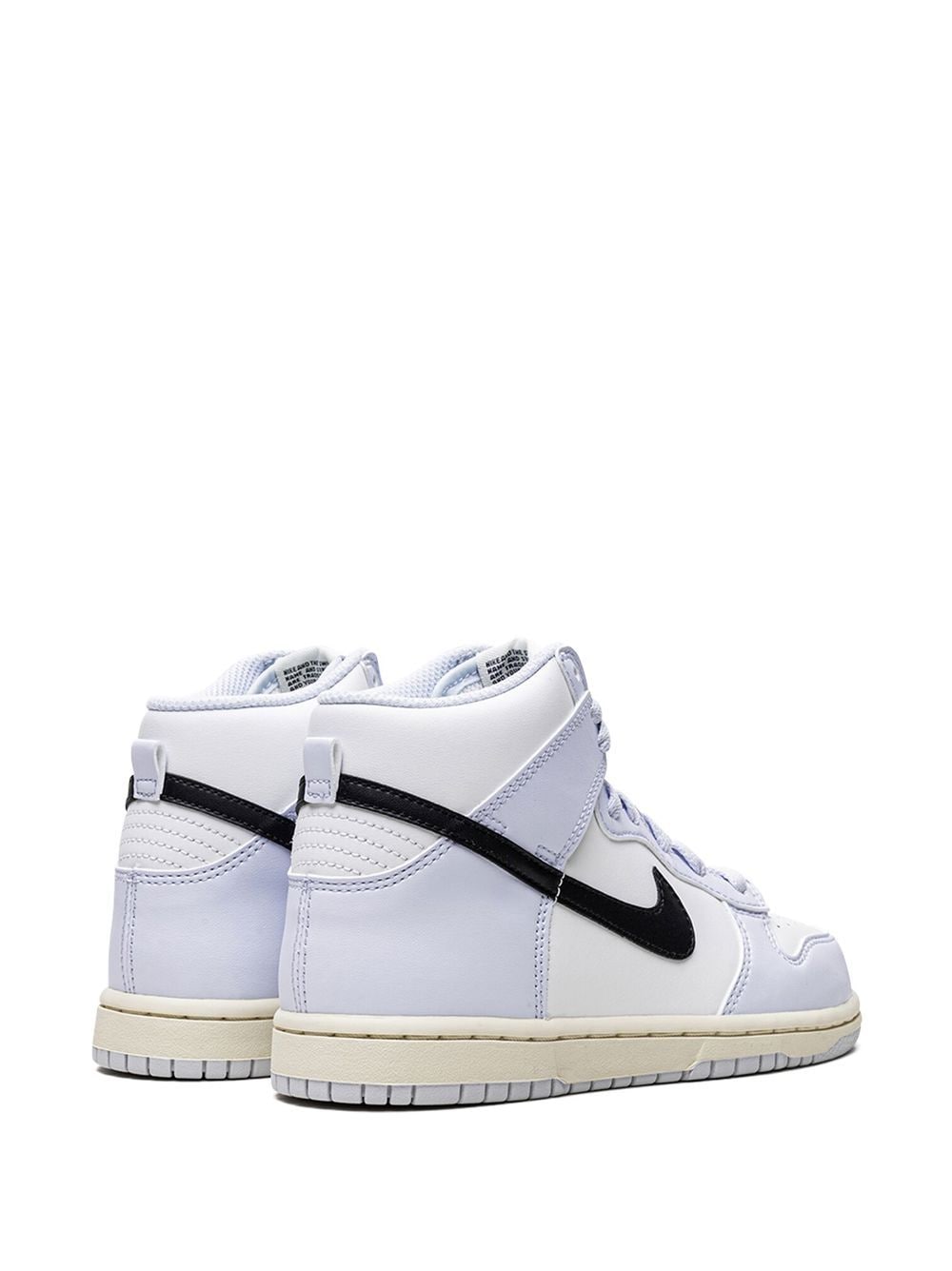 Shop Nike Dunk High Leather Sneakers In White