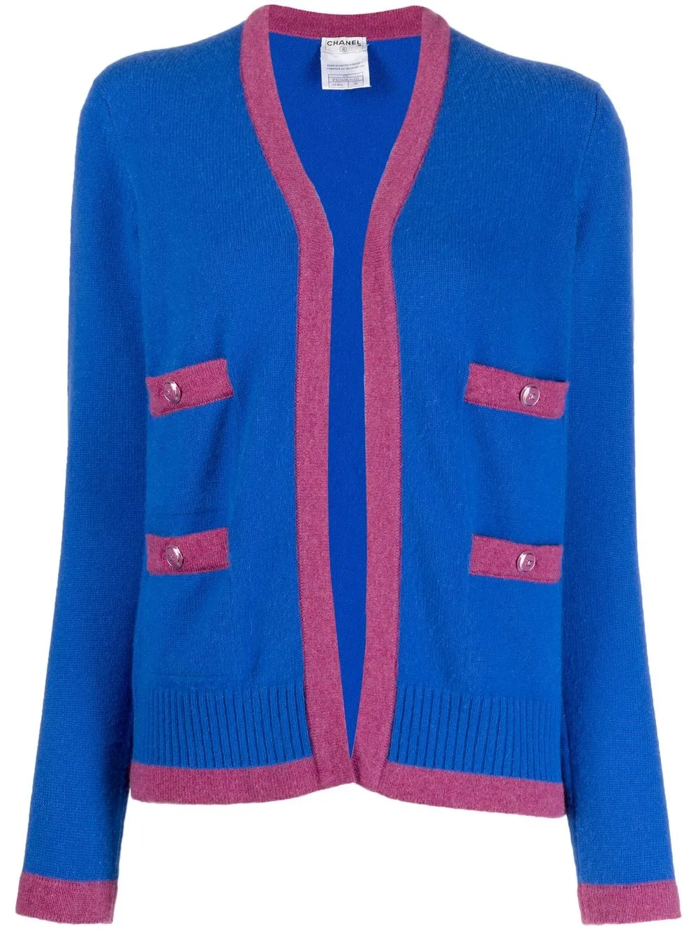 

CHANEL Pre-Owned 2007 V-neck cashmere cardigan - Blue