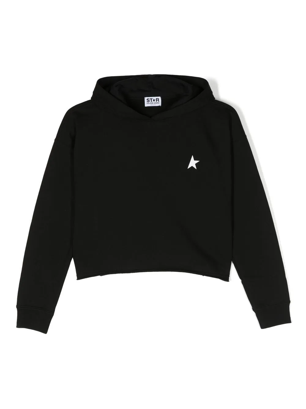 

Golden Goose Kids hoodie con parche del logo - Negro