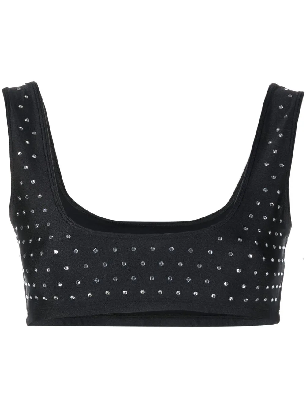 

THE ANDAMANE crystal-embellished bikini top - Black