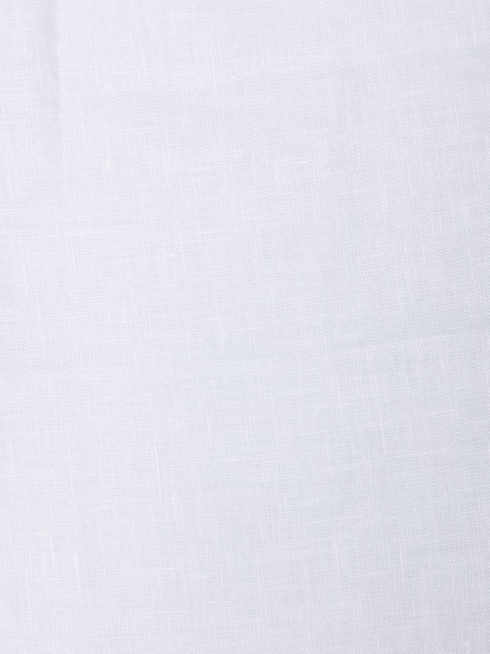 Shop Eleventy Organic-linen Pocket Square In Weiss