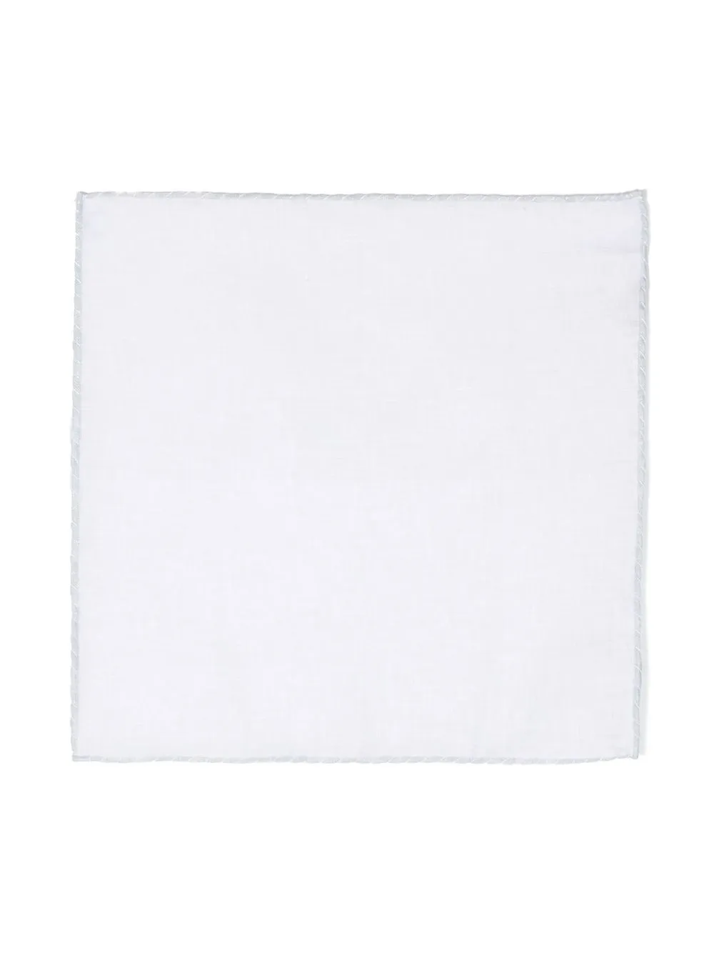 Eleventy Organic-linen Pocket Square In Weiss