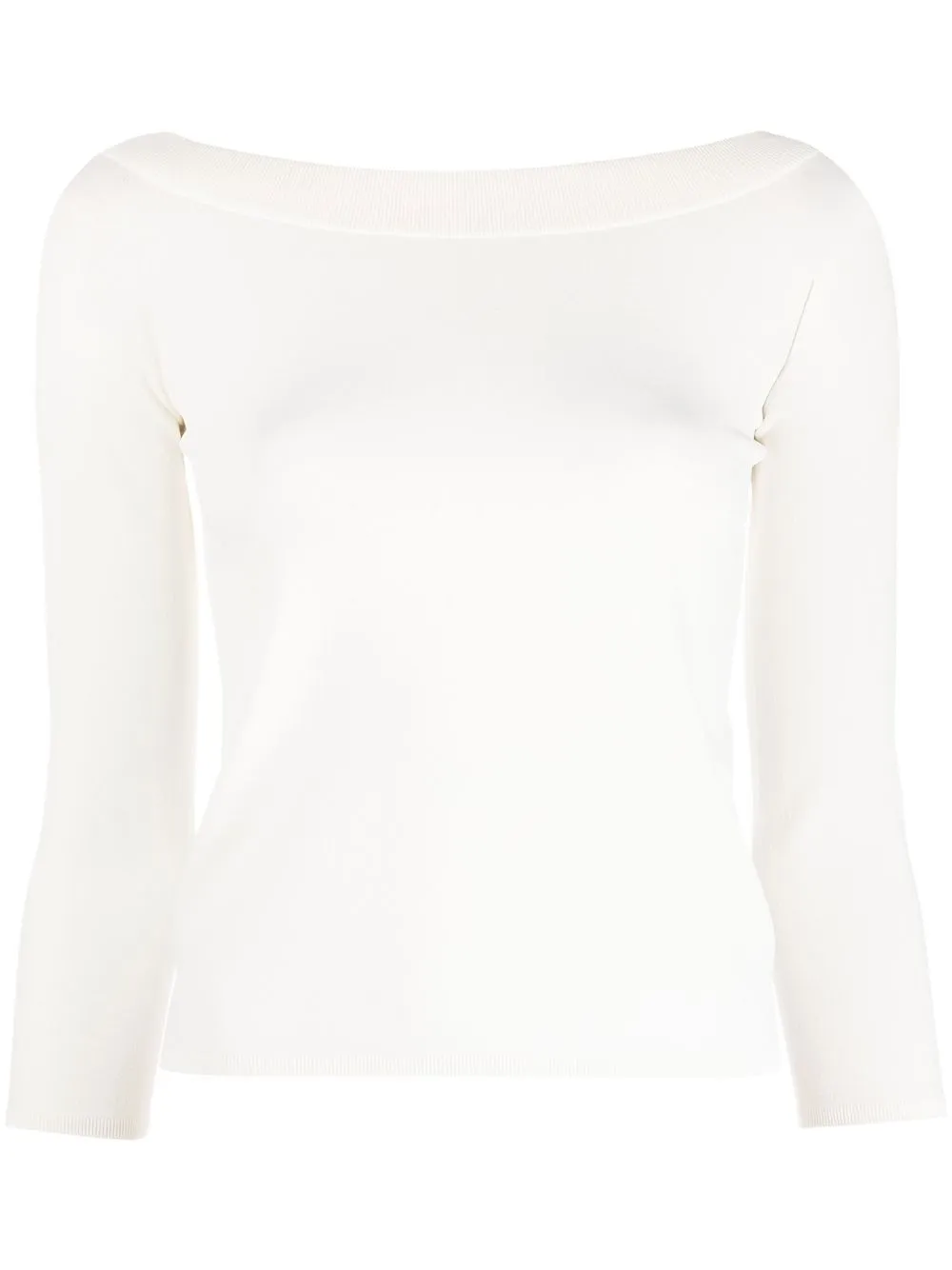 

Roberto Collina boat-neck knitted top - White