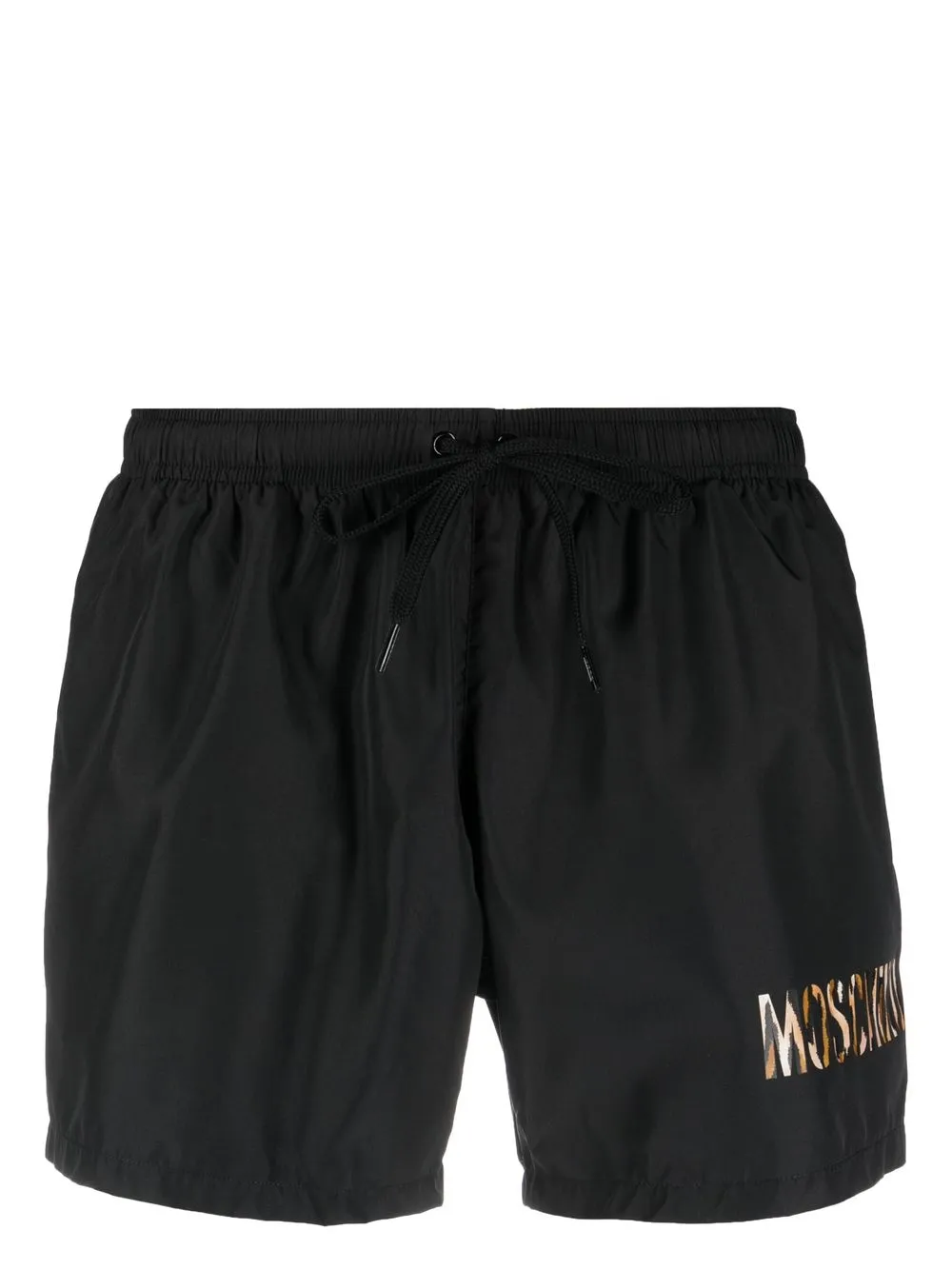 

Moschino golden-logo-print swim shorts - Black