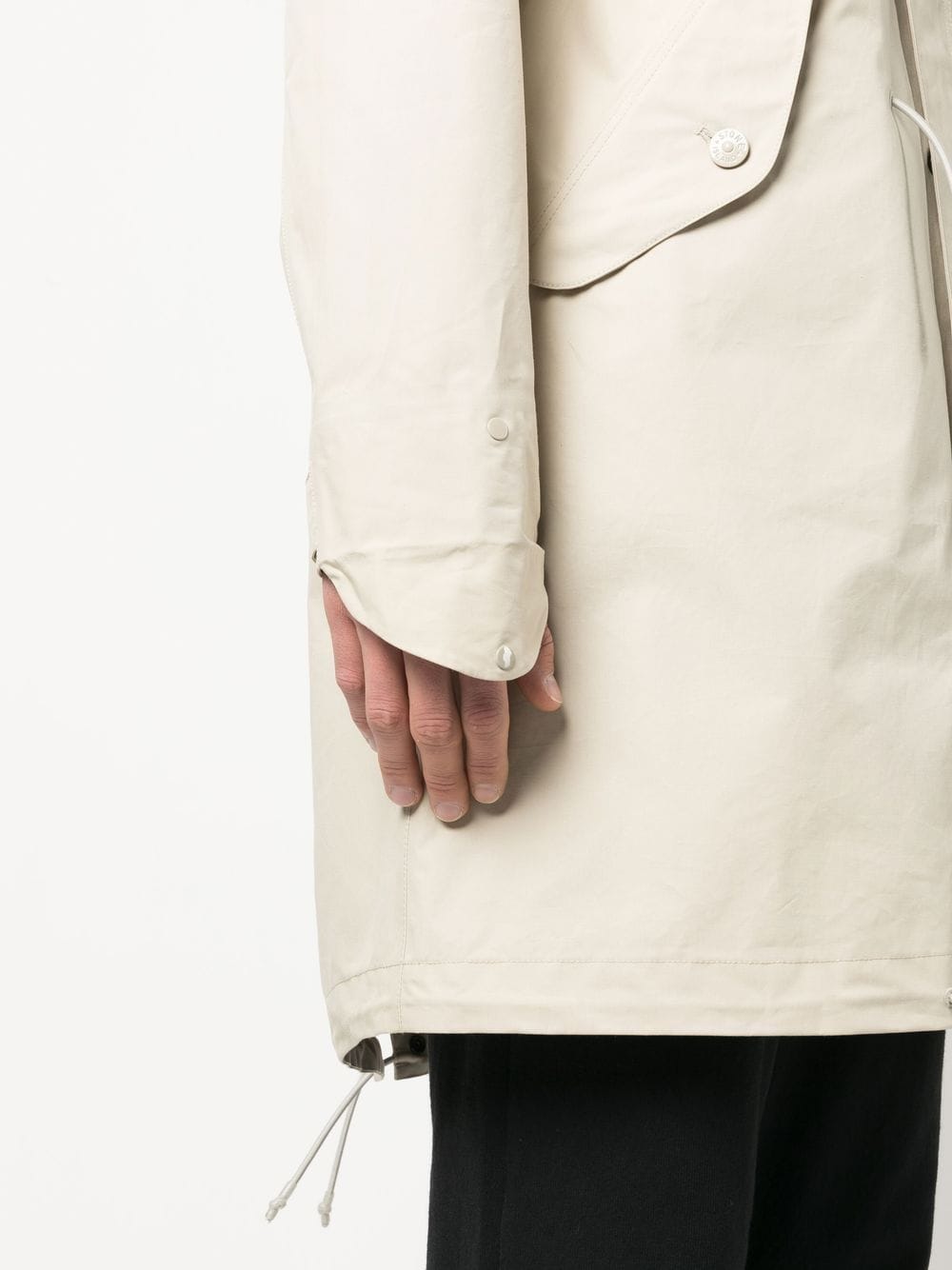 Shop Stone Island Compass-patch Long-sleeved Coat In 中性色