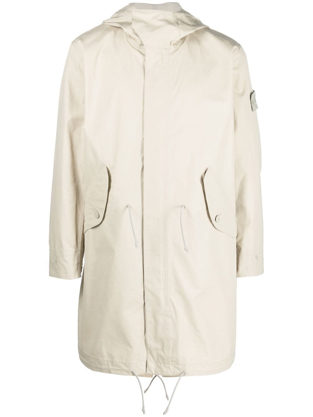 Stone Island Compass-patch Long-sleeved Coat In 中性色