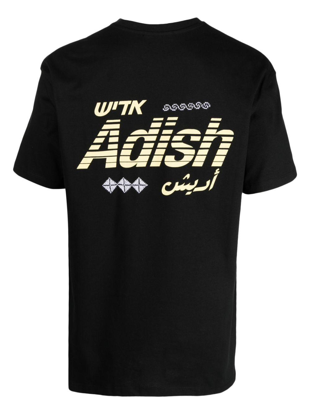 Adish logo-print crew-neck T-shirt - Zwart